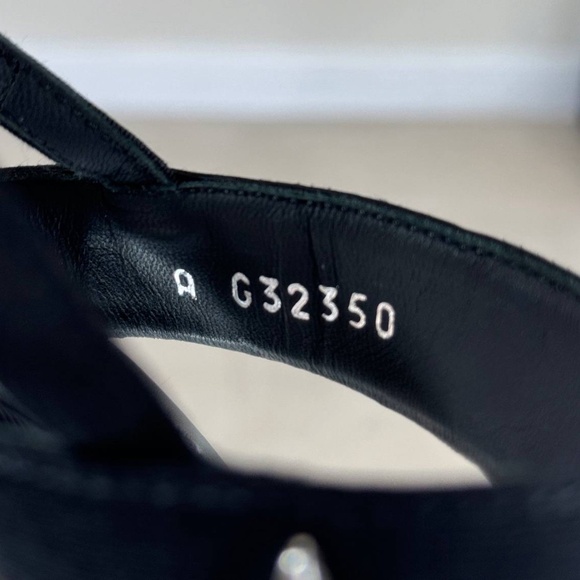 NEW Chanel Black Fabric Leather Pearl Block Heel Star Sandals Shoes - 39 - Picture 14 of 15